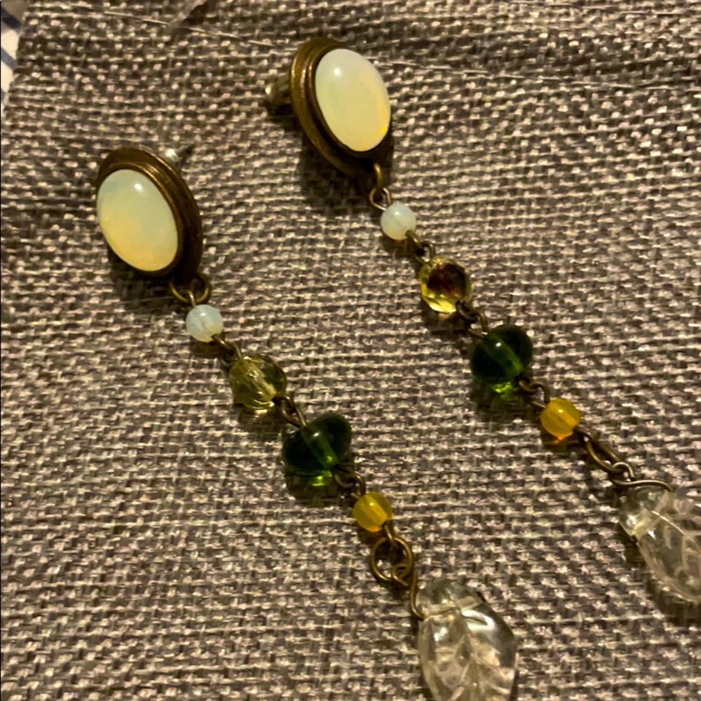 Funky dangling beaded earrings